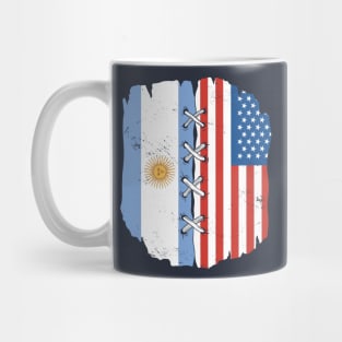 Proud Argentinian American Heritage // Argentina & USA Flag Mug